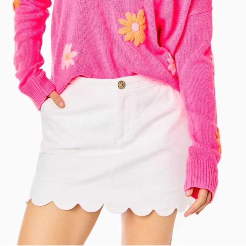 NWT LILLY PULITZER COLETTE SKORT RESORT WHITE SIZE 2